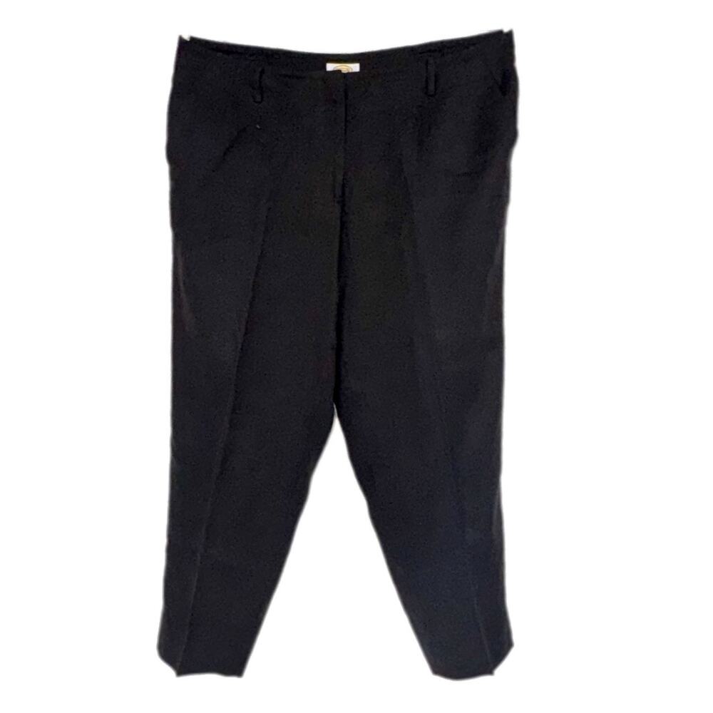 Talbots Woman 16W Black Irish Linen Fully Lined Dress Pants